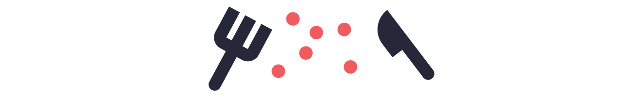 Ein Icon welches Eine Gabel und ein Messer abstrahiert darstellt.