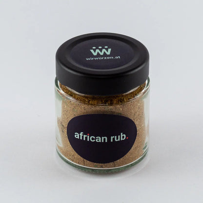 African Rub 60 g Glas– würzig-scharfes BBQ Rub mit Paprika und Chili, inspiriert von afrikanischer Küche, ideal für Fleisch und Gemüse