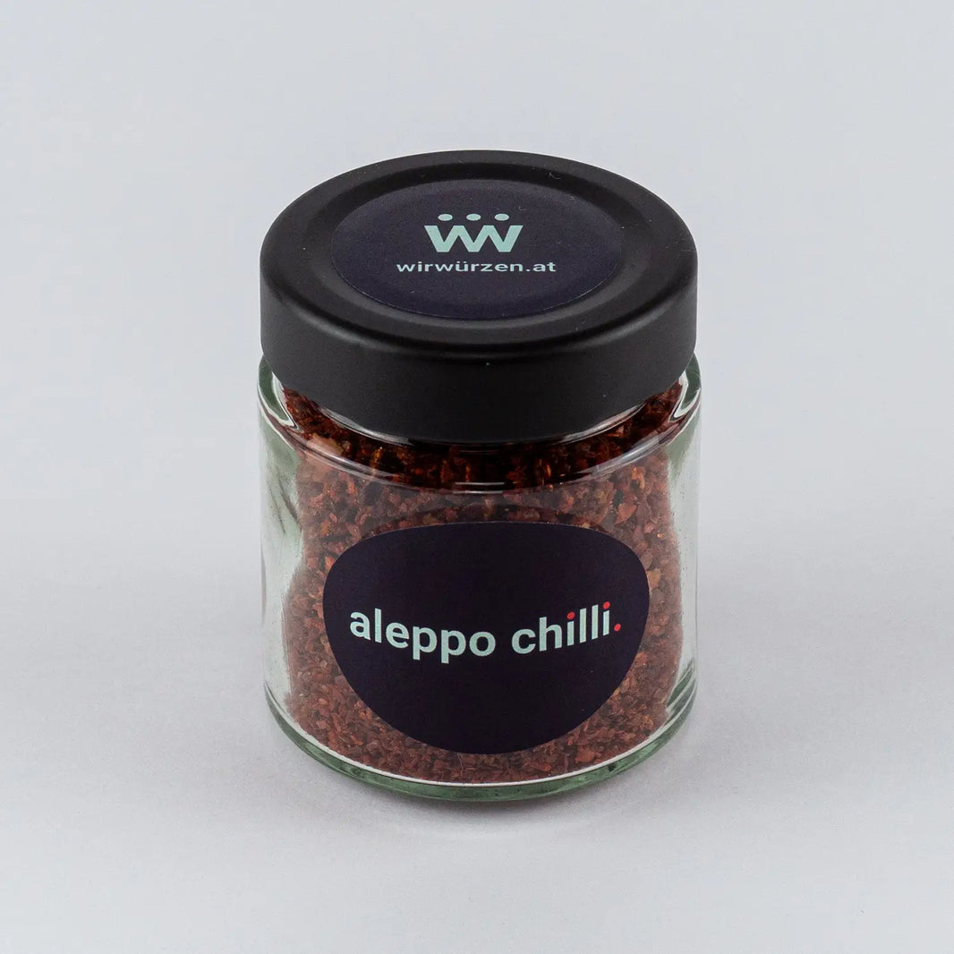 Aleppo Chili 60 g Glas – aromatisches nahöstliches Chili-Gewürz, ideal für Fleisch, Gemüse, Eintöpfe und orientalische Gerichte