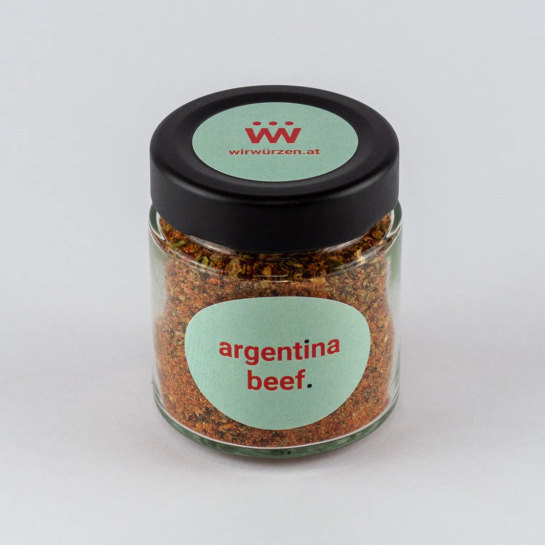 Argentina Beef 70 g Glas  – aromatische argentinische Gewürzmischung für BBQ, Grillfleisch und saftiges Fleisch
