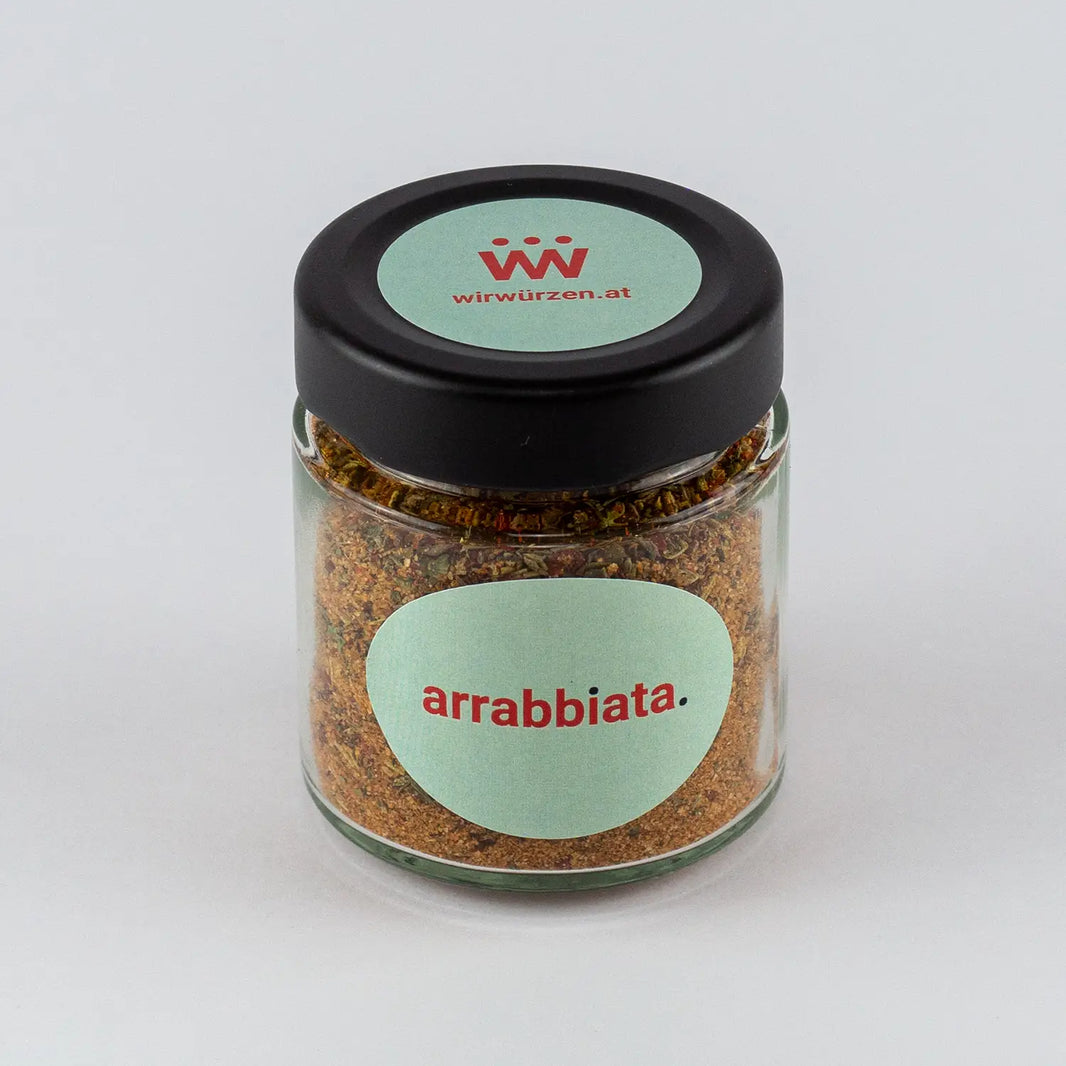 Arrabbiata 70 g Glas  – aromatische italienische Gewürzmischung mit Chili und Kräutern, ideal für Pasta und würzige Gerichte