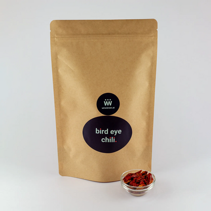 Bird Eye Chili 200 g Beutel – große Packung asiatische Chilischoten, perfekt für Gastronomie, Restaurants und scharfe Gerichte