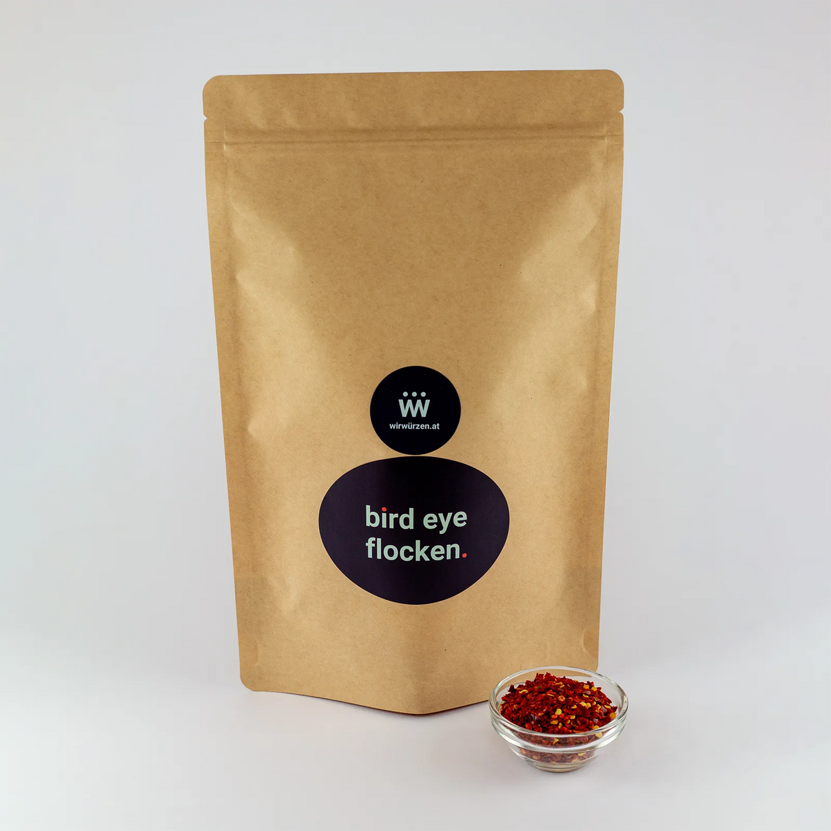 Bird Eye Chili Flocken 500g im Beutel – extra scharfe Chiliflocken in größerer Vorratspackung