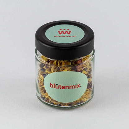 Blütenmix 6 g Glas – aromatische Blüten für Tee, Desserts, Süßspeisen und Dekoration
