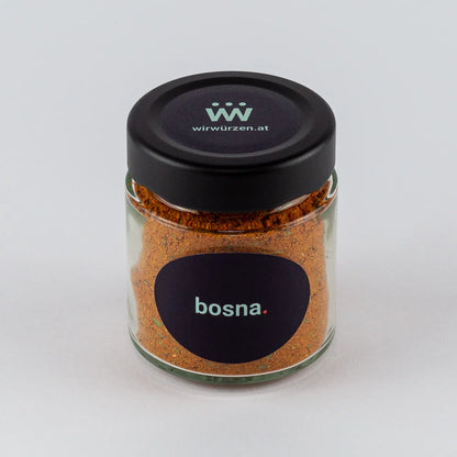 Bosna 50 g Glas – aromatische österreichische Gewürzmischung, ideal für Würstchen, Fleischgerichte, Suppen und Snacks