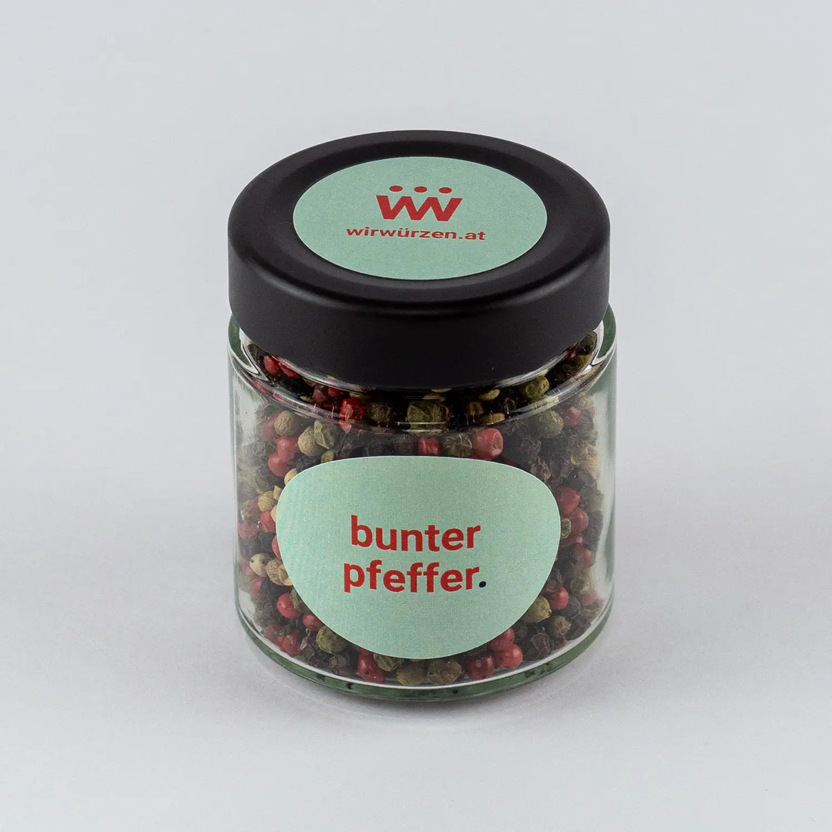 Bunter Pfeffer 60 g Glas – aromatische Pfeffermischung, ideal für Fleisch, Fisch, Gemüse, Saucen und Marinaden