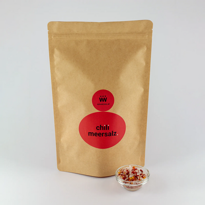 Chili Meersalz 1 kg Beutel – aromatisches Meersalz mit Chili in Großpackung für Grill, Fleisch und Restaurants