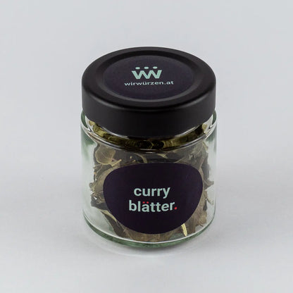 Curry Blätter 4 g Glas – aromatische indische Blätter, ideal für Currys, Gemüsegerichte und Wokgerichte