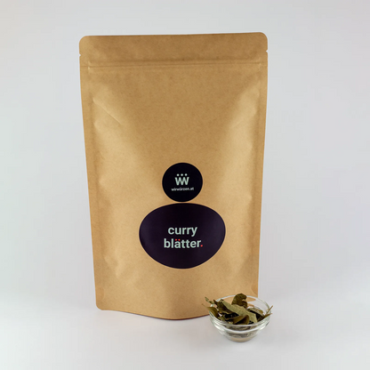 Curry Blätter 40 g Beutel – große Packung indischer Gewürzblätter, ideal für Currys und Gemüsegerichte