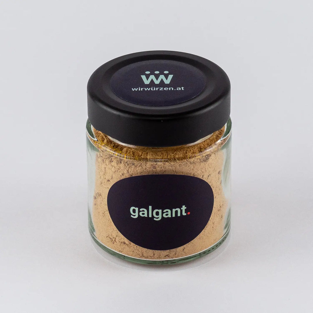 Galgant 50 g Glas – aromatische Wurzel, ideal für asiatische Currys, Suppen und thailändische Gerichte