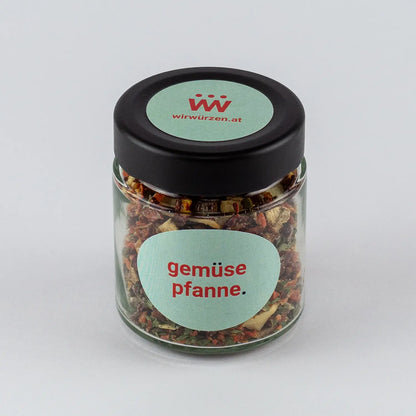 Gemüse Pfanne 44 g Glas – aromatische Gewürzmischung für Gemüsegerichte, Pfannengerichte und Ofengemüse