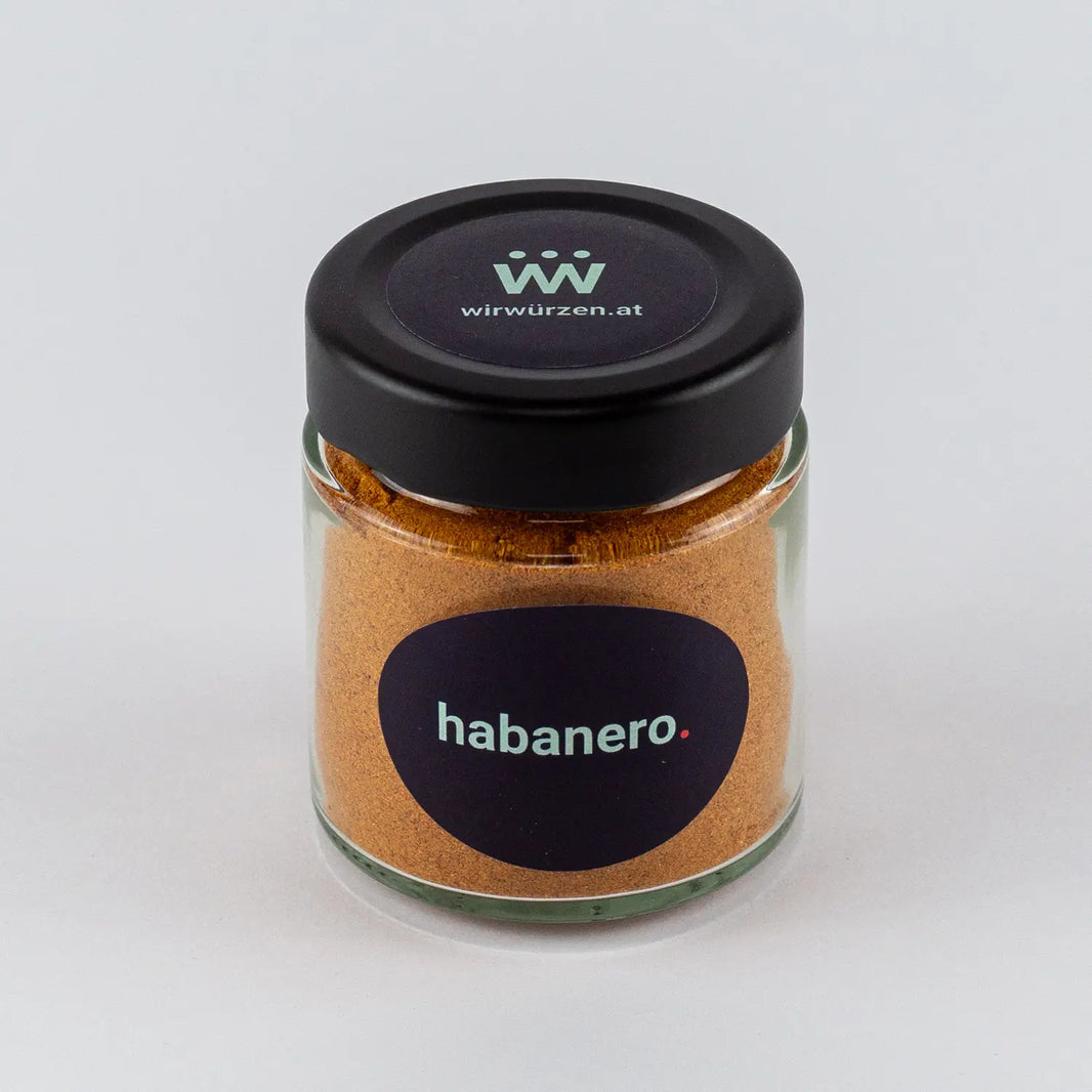 Habanero Chili 60 g Glas – feurig-scharfes Chilipulver für Saucen, Marinaden und mexikanische Küche