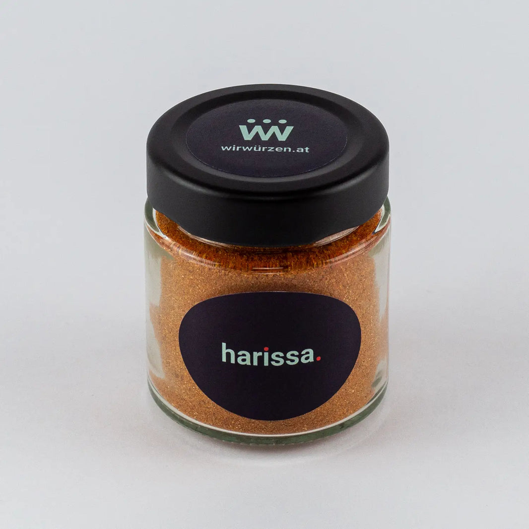Harissa Gewürz 70 g Glas – feurige nordafrikanische Mischung für Couscous, Eintöpfe und Grillgerichte