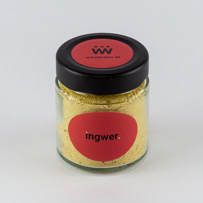 Ingwer 50 g Glas – aromatisches Wurzelpulver für Currys, Tees, Backwaren und asiatische Gerichte