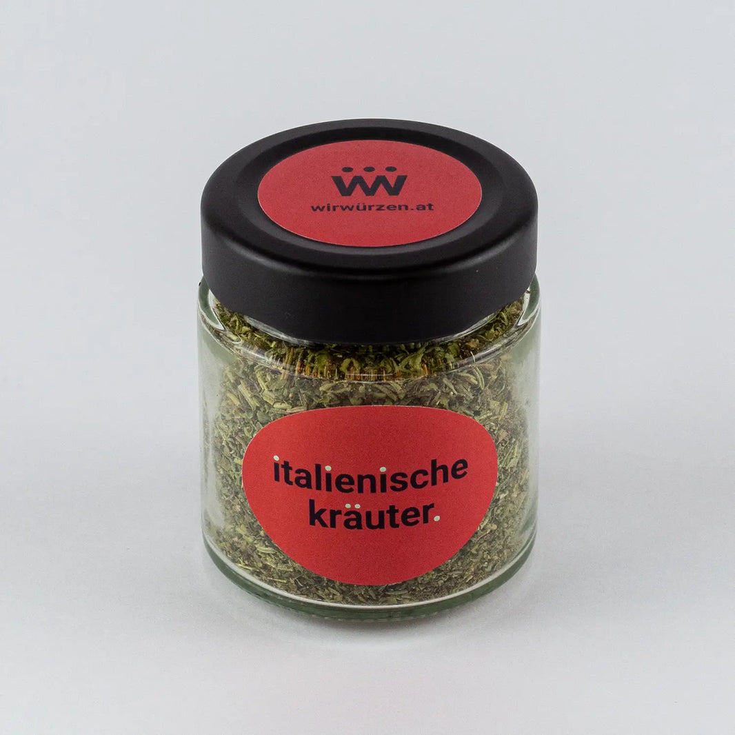 Italienische Kräuter 30 g Glas – aromatische Kräutermischung für Pasta, Pizza, Gemüsegerichte und mediterrane Speisen
