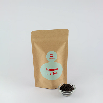 Kampot Pfeffer 180 g Beutel – aromatische Pfefferkörner für Profiküche, Saucen und Fleischgerichte