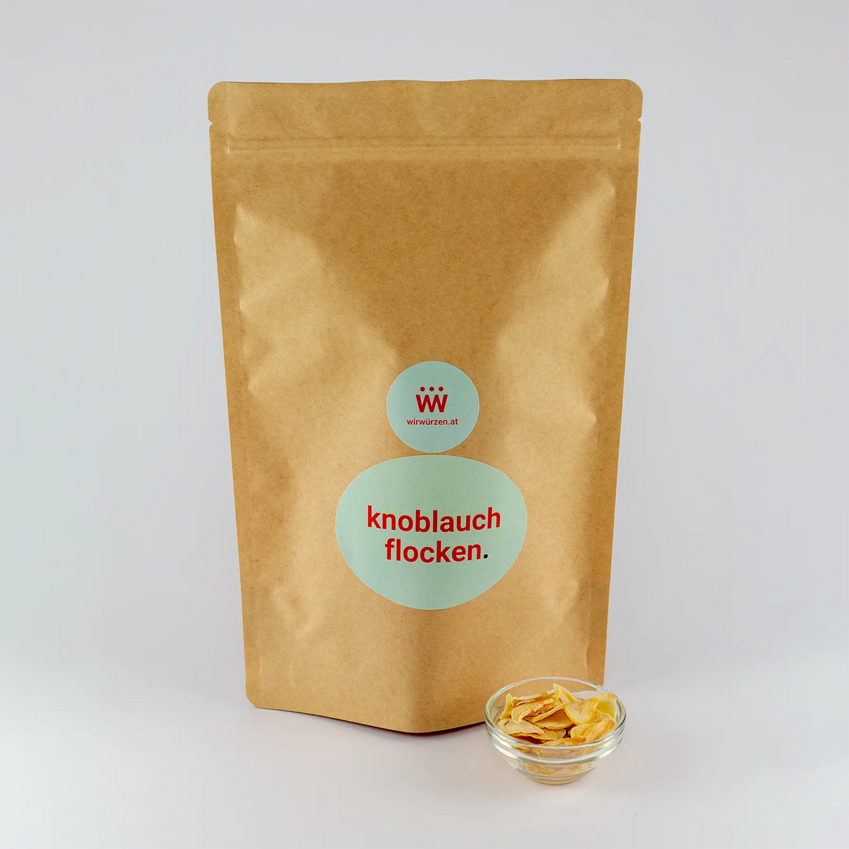 Knoblauch Flocken 400 g Beutel – Vorratspackung Knoblauchstücke für Gastronomie, Marinaden und Gemüsegerichte