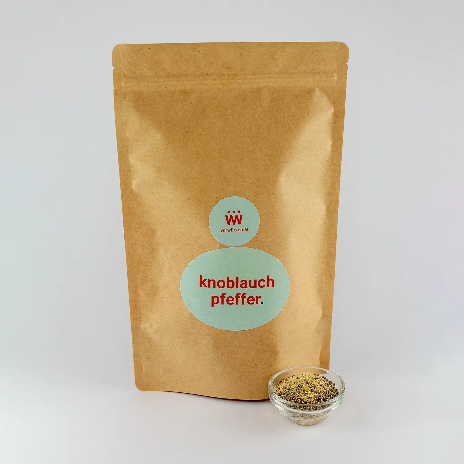 Knoblauch Pfeffer 500 g Beutel – Vorratspackung Pfeffer-Knoblauch Mischung für Gastronomie und Grillgerichte
