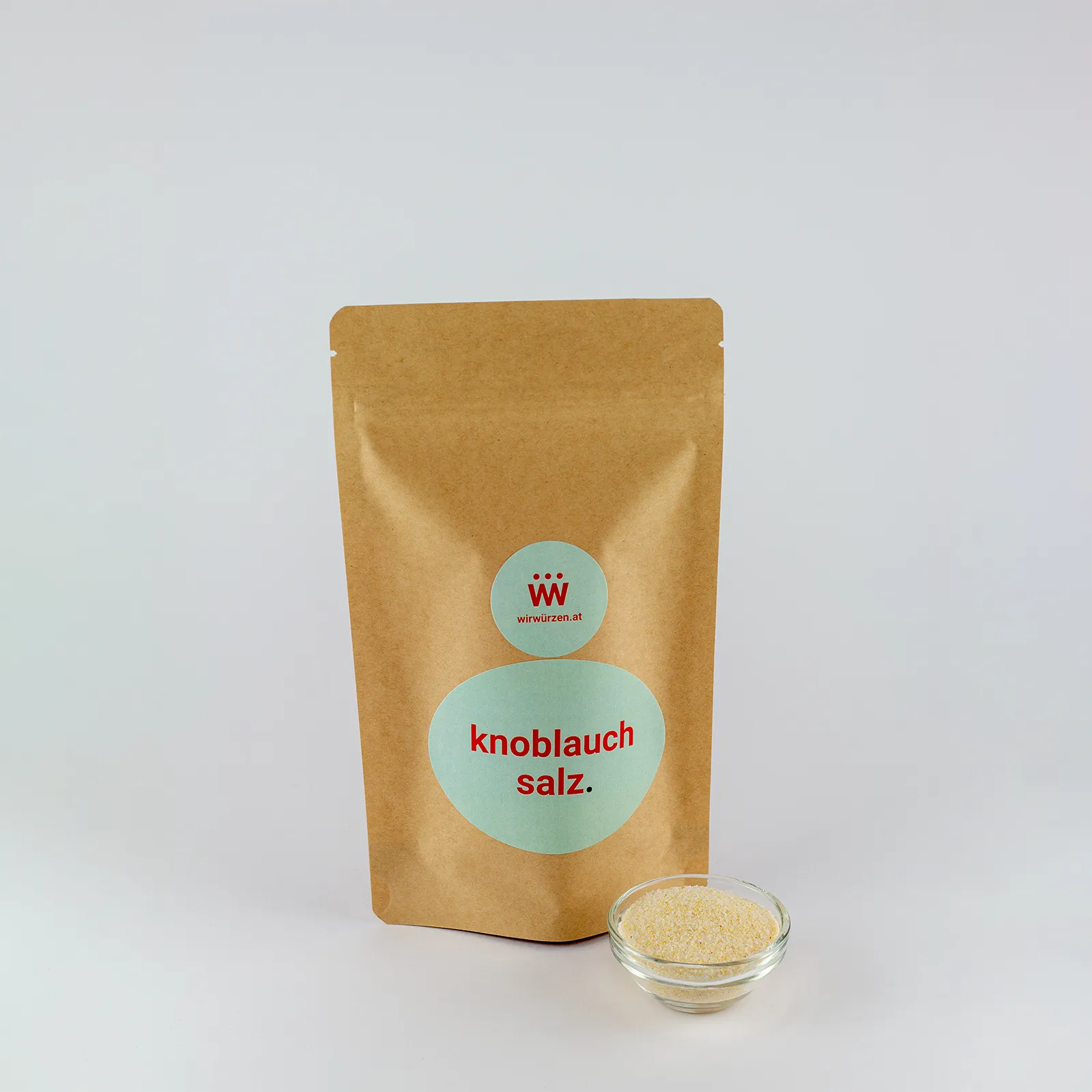 Knoblauch Salz 400 g Beutel – aromatisches Gewürzsalz für Kartoffeln, Fleischgerichte, Suppen und Saucen