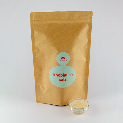 Knoblauch Salz 1 kg Beutel – Großpackung Knoblauchsalz für Profiküche, Marinaden, Fleisch- und Gemüsegerichte