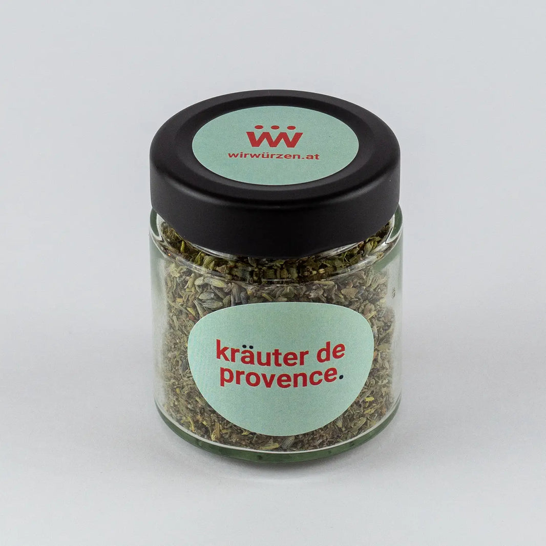 Kräuter de Provence 30 g Glas – aromatische Kräutermischung für Fleisch, Gemüse, Saucen und mediterrane Gerichte