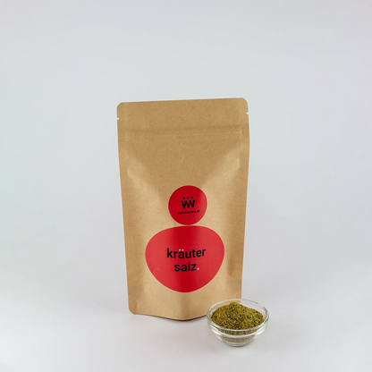 Kräutersalz 220 g Beutel – aromatisches Salz für Fleisch, Gemüse, Suppen und mediterrane Gerichte