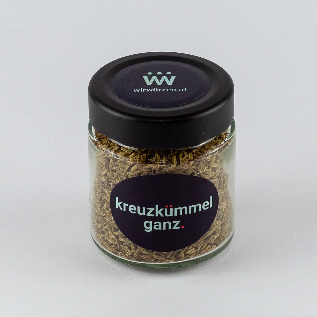 Kreuzkümmel ganz 60 g Glas – aromatische ganze Samen für Currys, Eintöpfe, Fleischgerichte und Gemüse