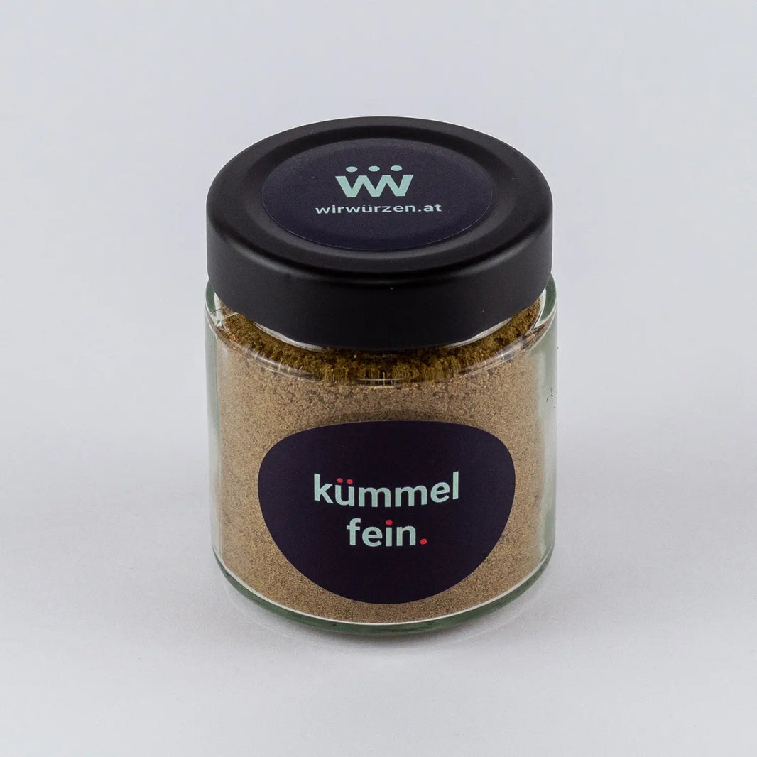 Kümmel fein 50 g Glas – aromatisches Kümmelpulver für Brot, Eintöpfe, Gemüsegerichte und Fleisch