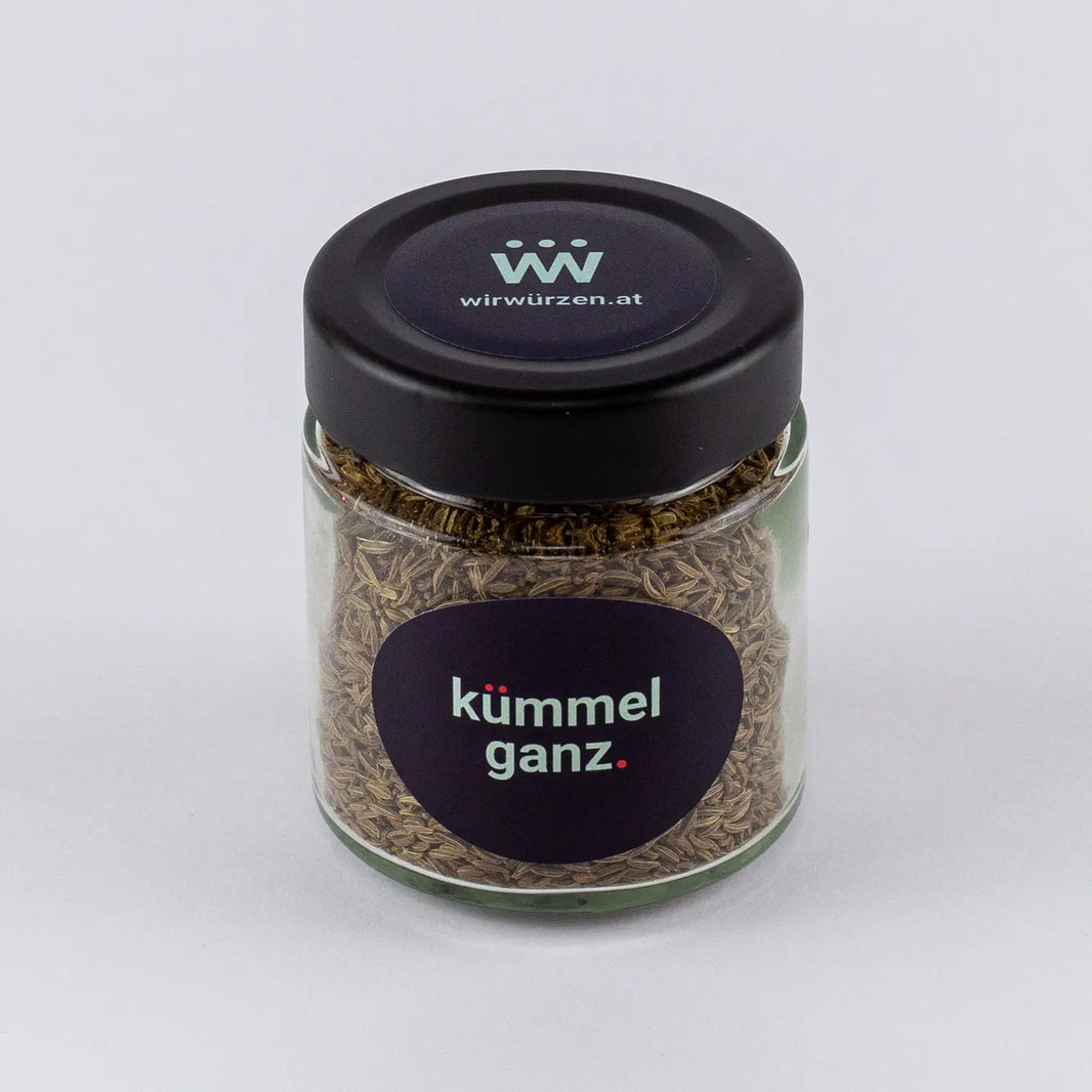 Kümmel ganz 70 g Glas – aromatische ganze Samen für Brot, Eintöpfe, Gemüsegerichte und Fleisch