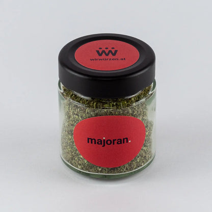 Majoran 20 g Glas – aromatische Blätter für Suppen, Eintöpfe, Fleischgerichte und Gemüse