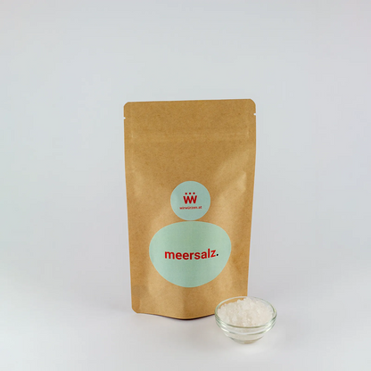 Meersalz 400 g Beutel – Vorratspackung feines Salz für Gastronomie, Kochen und Backen