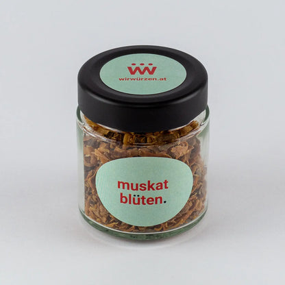 Muskatblüten Macis 30 g Glas  – edles Gewürz mit feiner Muskatnote für Gemüse, Suppen, Fleisch und Backwaren
