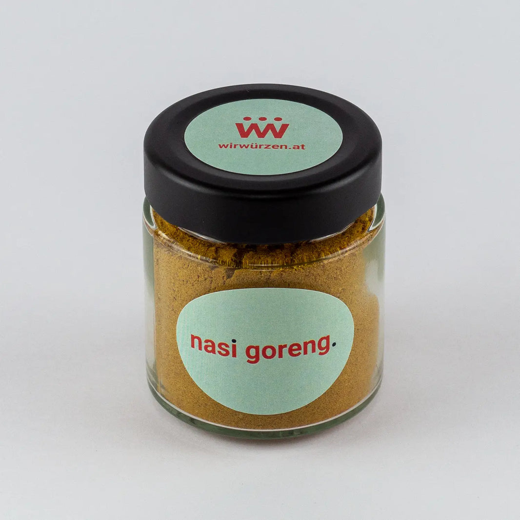 Nasi Goreng Gewürz 60 g Glas – aromatische Mischung für indonesischen Reis, Gemüse, Wokgerichte und Asia-Küche