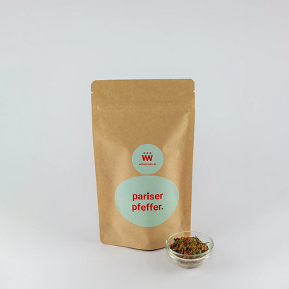 Pariser Pfeffer 150 g Beutel – würzig-aromatische Pfeffermischung perfekt für Saucen, Marinaden und Gemüse