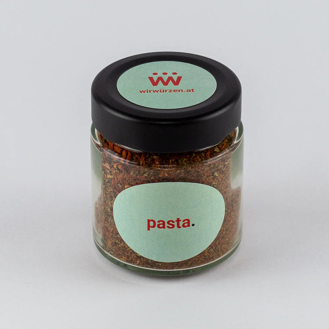 Pasta Gewürz 60 g Glas – aromatische Mischung mit mediterranen Kräutern für Nudelgerichte und Saucen