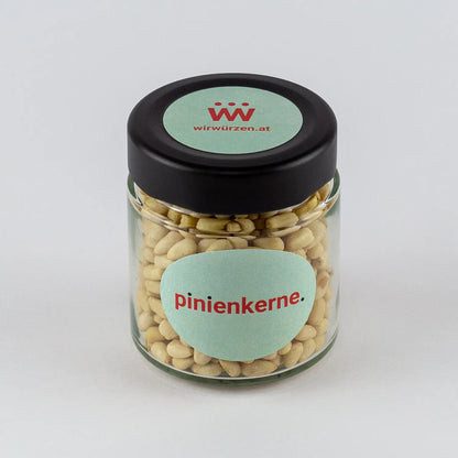 Pinienkerne 70 g Glas – nussig-mild, ideal zum Verfeinern von Salaten, Pasta, Pesto und mediterranen Gerichten