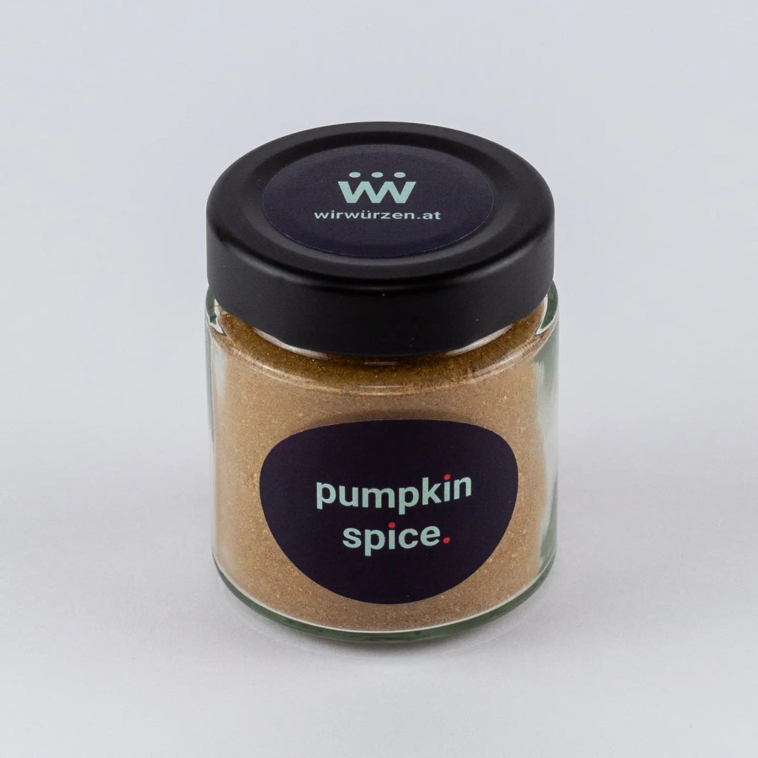 Pumpkin Spice Gewürz 70 g Glas – aromatische Mischung mit Zimt, Muskat und Nelken für Herbst- und Winterrezepte