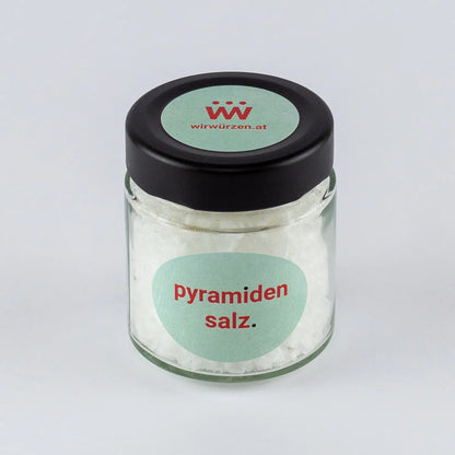 Pyramiden Salz 70 g Glas– naturbelassenes Salz in Pyramidenform, ideal zum Würzen von Fleisch, Gemüse und Salaten