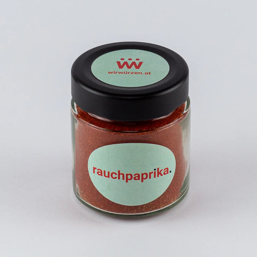 Rauchpaprika 60 g Glas – geräuchertes Paprikapulver für Würze bei Fleisch, Grillgerichten, Saucen und Eintöpfen