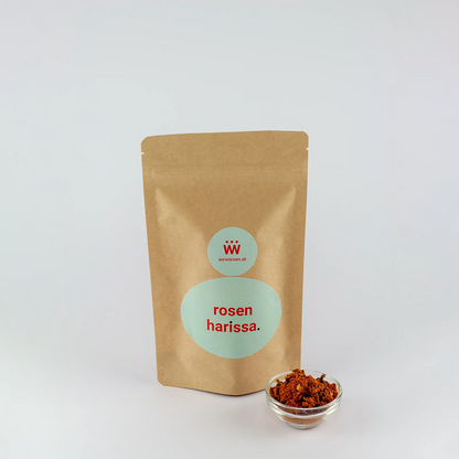 Rosen Harissa 120 g Beutel – aromatische scharfe Mischung für Tajine, Eintöpfe und nordafrikanische Spezialitäten