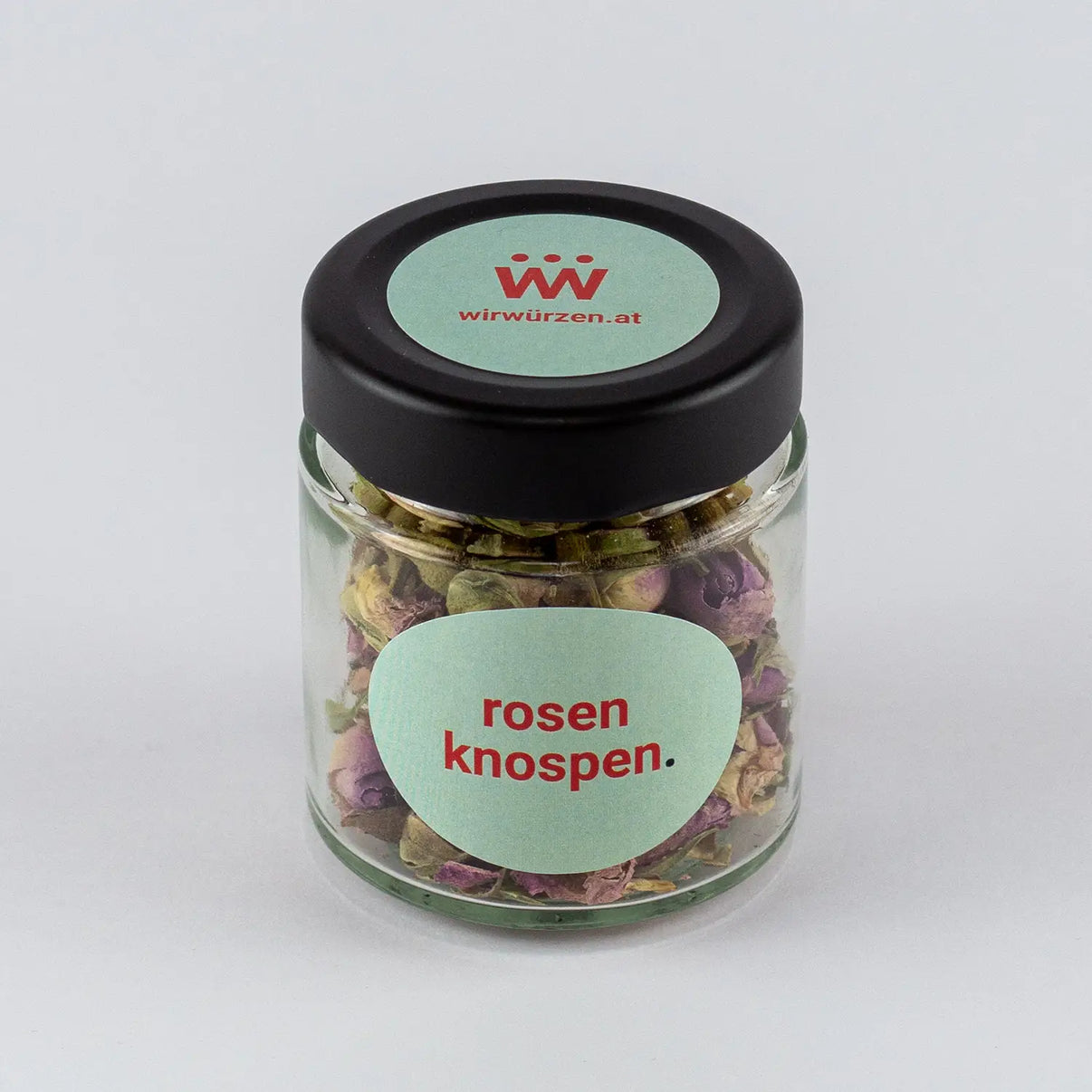 Rosenknospen 16 g Glas – getrocknete Knospen zum Dekorieren, für Tee, Desserts und aromatische Gerichte