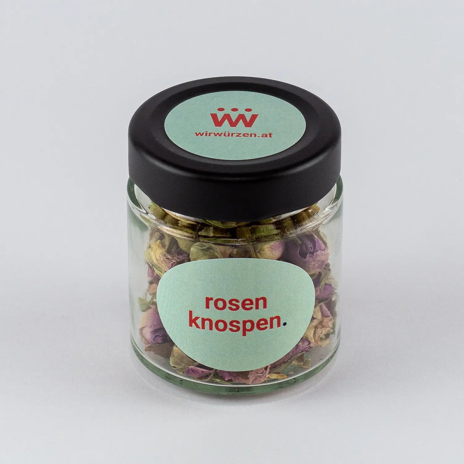 Rosenknospen 16 g Glas – getrocknete Knospen zum Dekorieren, für Tee, Desserts und aromatische Gerichte
