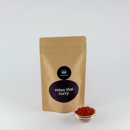 Rotes Thai Curry 150 g Beutel – exotische Curry-Mischung für Gemüse, Fleisch und thailändische Spezialitäten