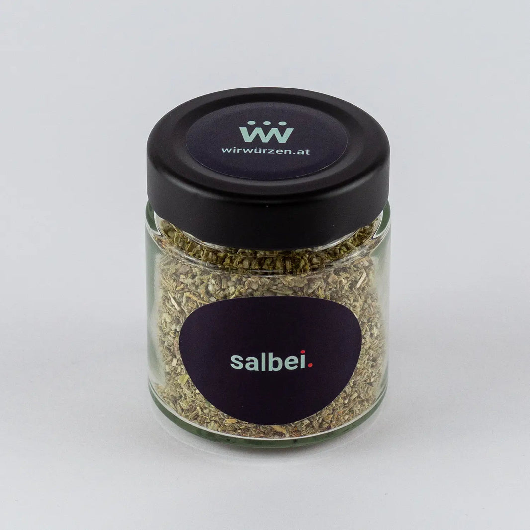 Salbei 16 g Glas – aromatische Kräuter für Fleischgerichte, Pasta, Ofengerichte und mediterrane Küche