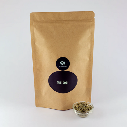 Salbei 120 g Beutel – Großpackung Kräuter für Gastronomie, Fleischgerichte, Pasta und Ofengerichte