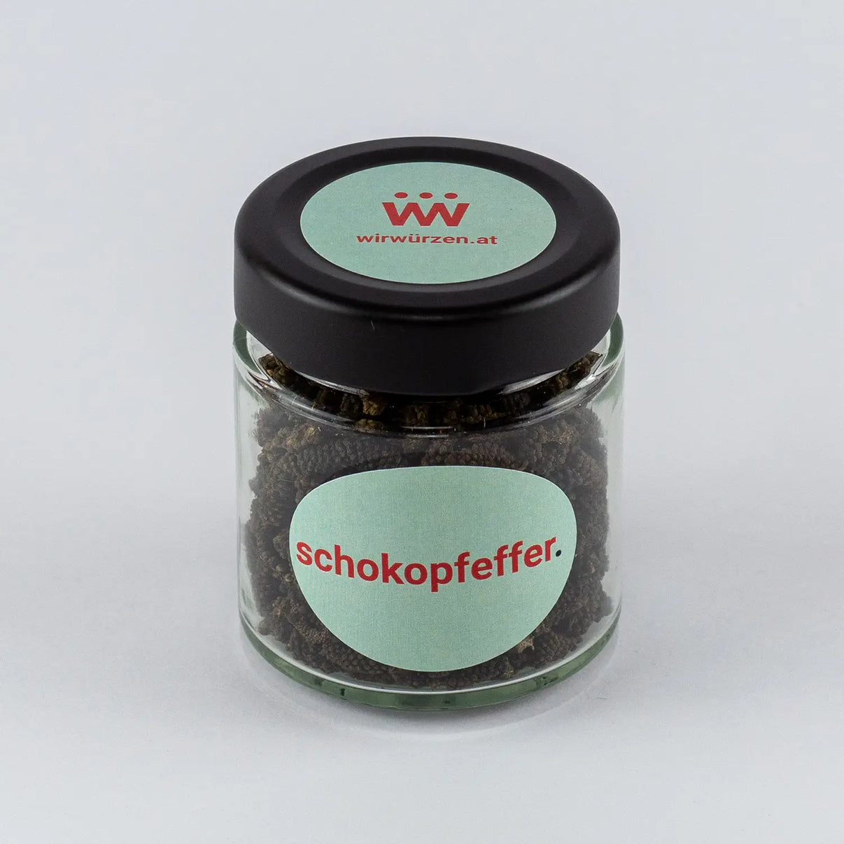 Schokoladen Pfeffer 60 g Glas – aromatischer Pfeffer mit fein-herber Kakaonote und angenehmer Schärfe