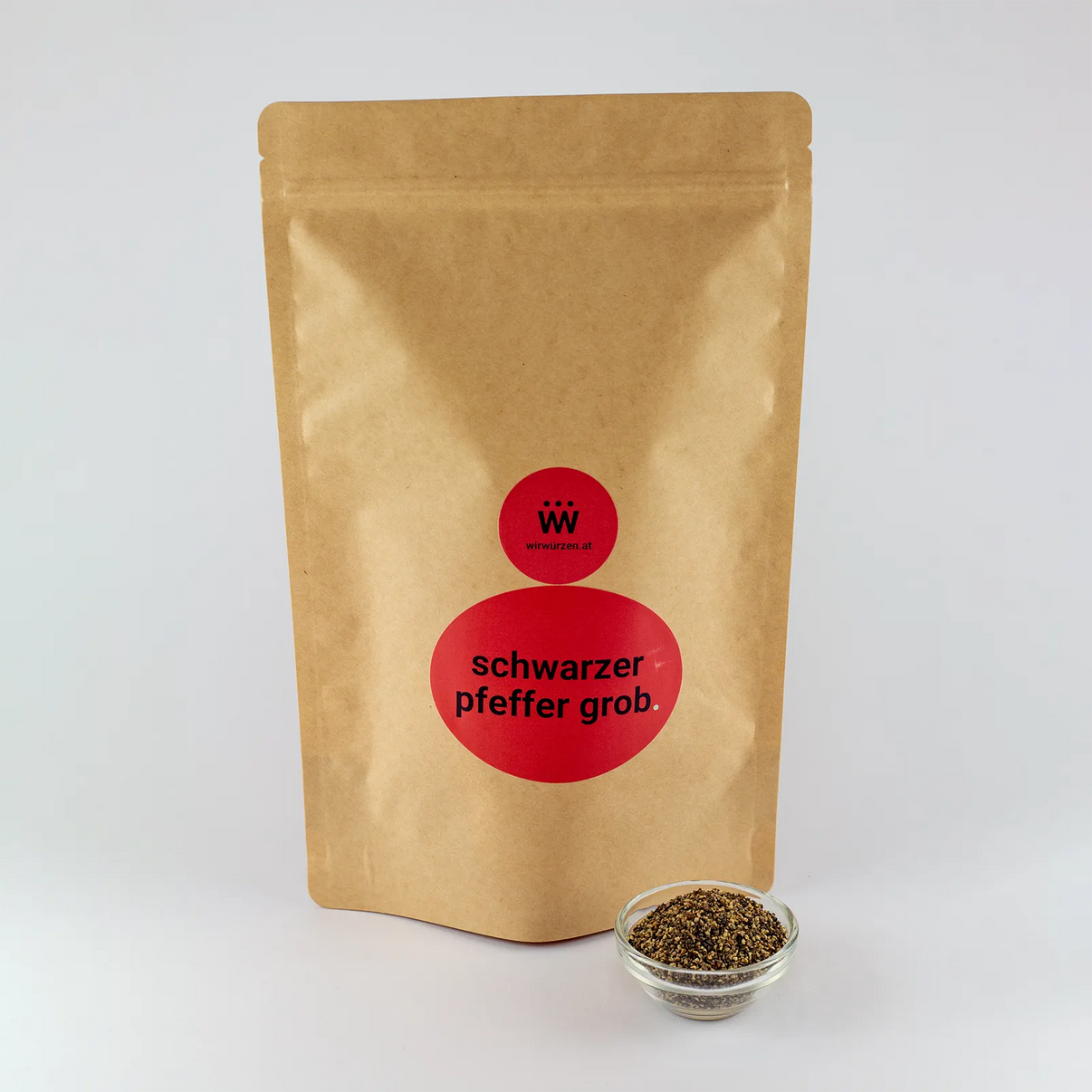 Schwarzer Pfeffer geschrotet 500 g Beutel – Großpackung Pfeffer für Gastronomie, Fleisch, Saucen und Profi-Küche