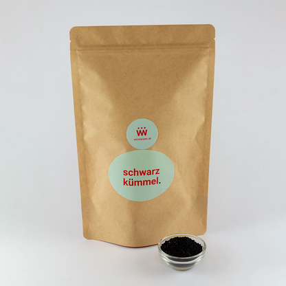 Schwarzkümmel 500 g Beutel – Großpackung Samen für Gastronomie, Backwaren, Salate und orientalische Gerichte