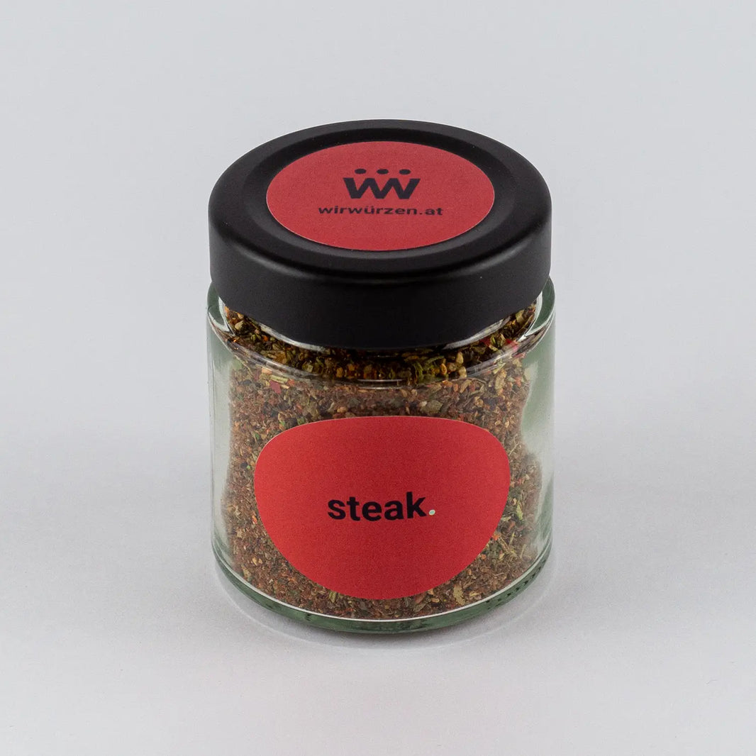 Steak 60 g Glas – aromatische Gewürzmischung für saftiges Steak, Grillfleisch und BBQ-Gerichte