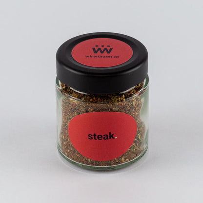 Steak 60 g Glas – aromatische Gewürzmischung für saftiges Steak, Grillfleisch und BBQ-Gerichte
